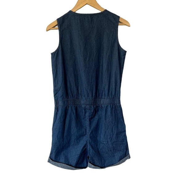 7 For All Mankind Chambray Romper Girls XL - Picture 2 of 4